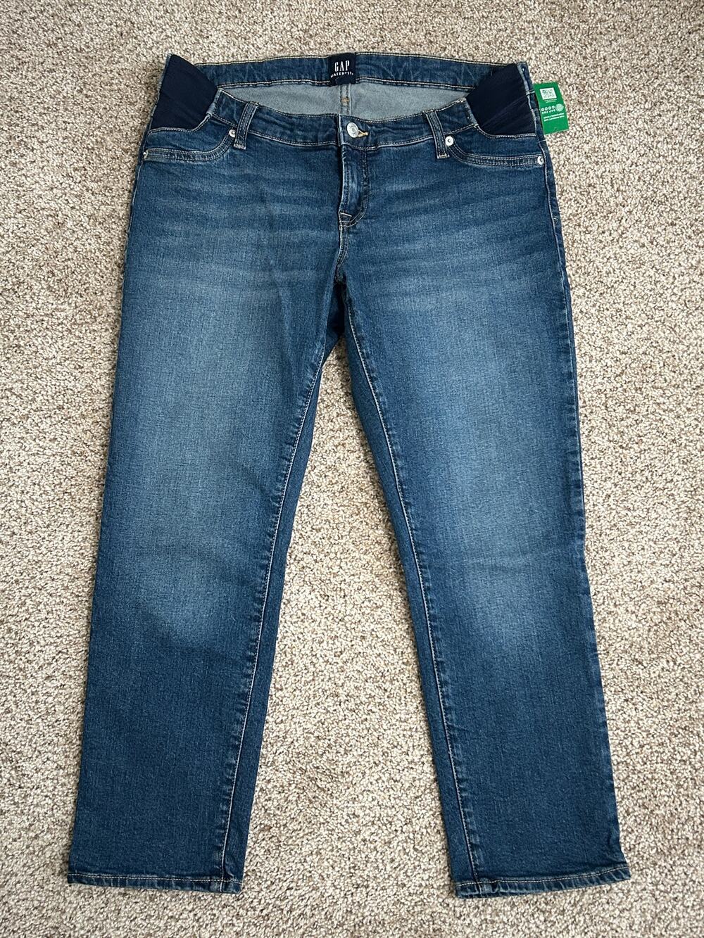Gap Maternity Inset Panel Vintage Slim Jeans Sz 10